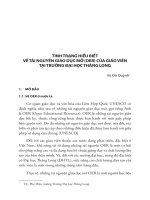 Tình trạng hiểu biết về tài nguyên giáo dục mở (Oer) của giáo viên tại trường Đại học Thăng Long