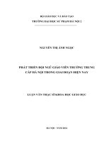 Phát triển đội ngũ giáo viên trường trung cấp hà nội trong giai đoạn hiện nay (LV02050) 