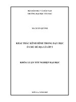 Khai thác kênh hình trong dạy học ở chủ đề địa lí lớp 5 
