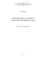 Phương pháp nhiễu của nửa nhóm và ứng dụng trong mô hình quần thể sinh học