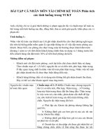 BÀI tập cá NHÂN môn tài CHÍNH kế TOÁN phân tích các tình huống trong TCKT 