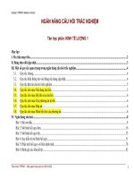 Ngân hàng câu hỏi trắc nghiệm học phần kinh tế lượng 1 có đáp án 