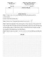 20 Đề kiểm tra 1 tiết môn toán lớp 11 chương Tổ hợp xác suất