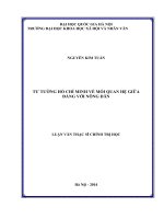 Tư tưởng Hồ Chí Minh về mối quan hệ giữa Đảng với nông dân