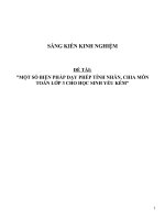 Sáng kiến kinh nghiệm SKKN về một số biện pháp dạy phép tính nhân, chia môn toán lớp 3 cho học sinh yếu kém 