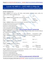 bài tập sự điện li chất điện li