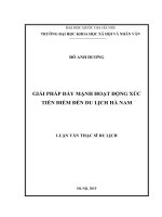 Giải pháp đẩy mạnh hoạt động xúc tiến điểm đến du lịch Hà Nam