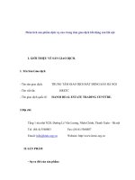 Phân tích sản phẩm dịch vụ của trung tâm giao dịch bất động sản hà nội 