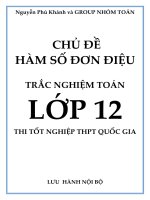 tính đơn điệu hàm số