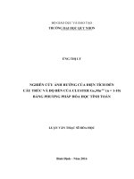 NGHIÊN CỨU ẢNH HƯỞNG CỦA ĐIỆN TÍCH ĐẾN  CẤU TRÚC VÀ ĐỘ BỀN CỦA CLUSTER GenMn-/0/+ (n = 1-10)  BẰNG PHƯƠNG PHÁP HÓA HỌC TÍNH TOÁN