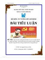 Tiểu luận tư Tưởng Hồ Chí Minh về đạo đức cách mạng