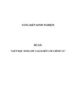 SKKN GIÚP học SINH lớp 2 GIẢM bớt lỗi CHÍNH tả 