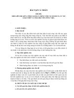 MỐI LIÊN hệ GIỮA TÍNH CÁCH cá NHÂN với các HÀNH VI cư xử GIAO TIẾP và THÁI độ với CÔNG VIỆC