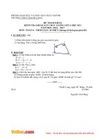 Đề thi giữa học kì 1 môn Toán lớp 8 trường THCS Thành Long, Châu Thành năm 2016 - 2017