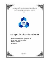 Báo cáo Bài Tập Lớn Xác Suất Thống Kê  Nguyễn Bá Thi   NHÓM 6Đại học Bách Khoa TPHCM