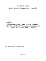 NGHIÊN CỨU HIỆU QUẢ ĐIỀU TRỊ BẢO TỒN BẰNG BÓ BỘT TRONG GÃY XƯƠNG NĂM 2016