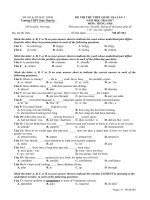 Đề thi thử THPT Quốc gia môn Tiếng Anh năm 2017 trường THPT Hàn Thuyên, Bắc Ninh (Lần 1) có đáp án