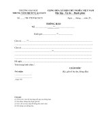 Mẫu thông báo mới nhất