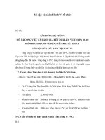 MÔ tả CÔNG VIỆC và ĐÁNH GIÁ kết QUẢ làm VIỆC TRÊN QUAN điểm KHOA học về ĐỘNG VIÊN KHUYẾN KHÍCH  CBNV làm việc tại PVC