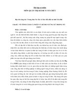 Bài tập về TÍNH CÁCH cá NHÂN và HÀNH VI ỨNG xử TRONG tổ CHỨC