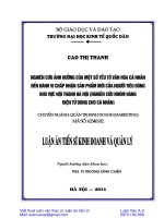 Luận văn nghiên cứu ảnh hưởng của một số yếu tố văn hóa cá nhân đến hành vi chấp nhận sản phẩm mới của người tiêu dùng khu vực nội thành hà nội 