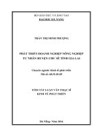 Phát triển doanh nghiệp nông nghiệp tư nhân huyện chư sê tỉnh gia la