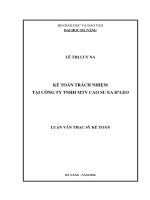 Luận văn thạc sĩ kế toán trách nhiệm tại công ty TNHH MTV cao su ea hleo 