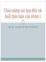 Chào mừng các bạn đến với buổi thảo
