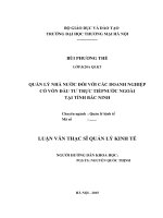 Quản lý Nhà nước đối với doanh nghiệp có vốn đầu tư trực tiếp nước ngoài tại tỉnh Bắc Ninh