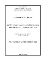 Quyền có việc làm của người lao động theo pháp luật lao động việt nam tt