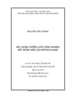 Luận văn Xây dựng chiến lược kinh doanh bất động sản của BitexColand