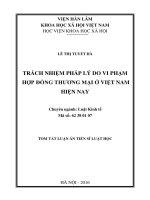 Trách nhiệm pháp lý do vi phạm hợp đồng thương mại việt nam hiện nay (TT)