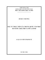 Đầu tư trực tiếp của trung quốc vào một số nước châu phi và mỹ latinh