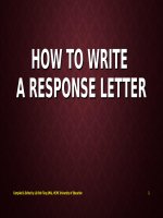 How to write a response letter