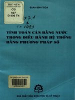 Tính toán cân bằng nước trong điều hành hệ thống bằng phương pháp số  đoàn đình thỏa 