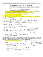 de thi thu mon hoa lan 2 thay nguyen quang thanh 2016