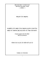 Nghiên cứu hiệu ứng trong suốt cảm ứng điện từ trong hệ nguyên tử 85Rb năm mức