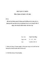 Đổi mới mô hình quản lý thông qua hệ thống mô tả công việc và đánh giá kết quả làm việc tại agribank trên cơ sở lý thuyết OB về động viên khuyến khích nhân viên làm việc