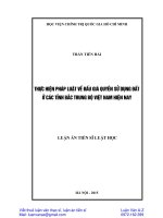 Luận án Thực hiện pháp luật về đấu giá quyền sử dụng đất ở các tỉnh bắc trung bộ Việt Nam hiện nay