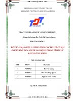 Vệ sinh an toàn lao động và độc chất học 1 nhóm 1