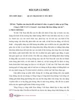 Nghiên cứu chuyển đổi mô hình tổ chức và quản lý nhân sự tại tổng công ty XDCT GT 5  cienco5  trực thuộc bộ giao thông vận tải 