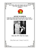 Sáng kiến kinh nghiệm PHƯƠNG PHÁP HƯỚNG DẪN KĨ NĂNG NGHI thức đội cho học sinh trường THCS