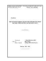 SKKN một số KINH NGHIỆM CHỈ đạo đổi mới PHƯƠNG PHÁP 