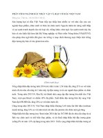 PHÂN TÍCH NGÀNH dầu THỰC vật và hạt có dầu VIỆT NAM