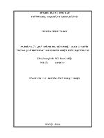 Nghiên cứu quá trình truyền nhiệt truyền chất trong quá trình sấy bằng bơm nhiệt kiểu bậc thang