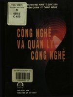Công nghệ và quản lý công nghệ  bộ môn quản lý công nghệ  ttrường đại học kinh tế quốc dân 