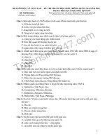 Đề thi thử THPT Quốc gia năm 2017 môn Lịch sử (Đề thi minh họa)