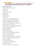 100 bài luyện nghe Tiếng Anh Level 1 (Phần 2)