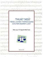 Thuật ngữ tiếng latin thông dụng chuyên ngành luật