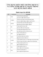 Luận văn ứng dụng kiến trúc hướng dịch vụ và công nghệ dịch vụ mạng trong xây dựng phần mềm 